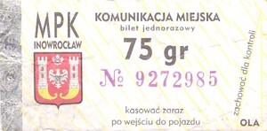 Bilet Inowrocław 75