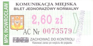 Bilet Inowrocław 2,60