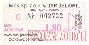 Bilet Inowrocław 1,80