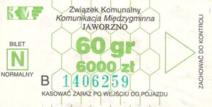 Bilet Jaworzno 60/6000