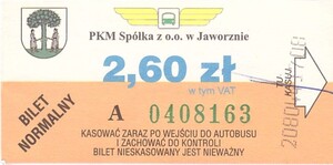 Bilet Jaworzno 2,60