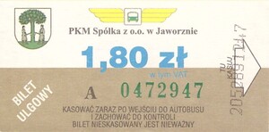 Bilet Jaworzno 1,80