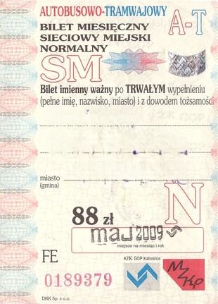 Bilet Katowice 05 2009