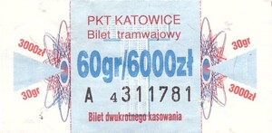 Bilet Katowice 60/6000