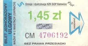 Bilet Katowice 1,45
