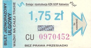 Bilet Katowice 1,75