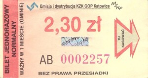 Bilet Katowice 2,30