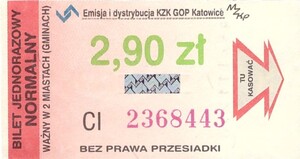 Bilet Katowice 2,90