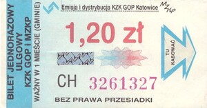 Bilet Katowice 1,20