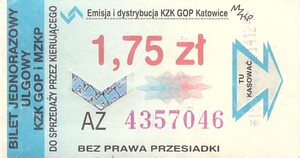 Bilet Katowice 1,75