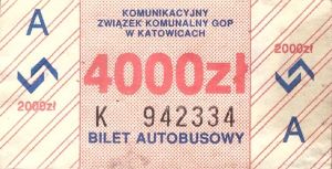 Bilet Katowice 4000 A