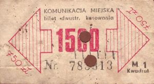 Bilet Katowice 1500 paski