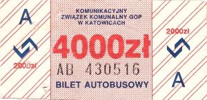 Bilet Katowice 4000