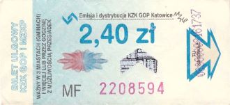 Bilet Katowice 2,40