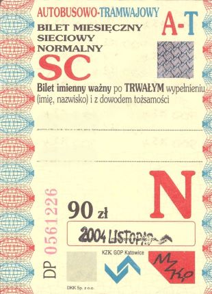 Bilet Katowice 11 2004