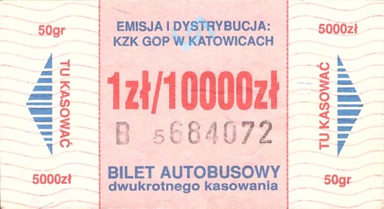 Bilet Katowice 1/10000
