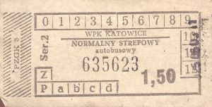 Bilet Katowice 1,50