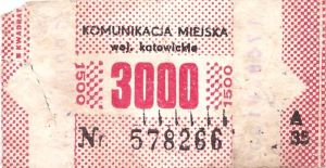 Bilet Katowice 3000 A 35