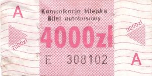 Bilet Katowice 4000 A