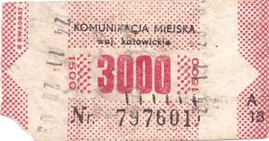 Bilet Katowice 3000 A 18