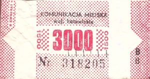 Bilet Katowice 3000 B 8