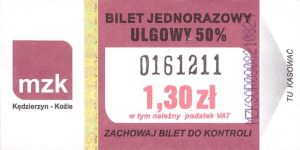 Bilet Kędzierzyn Koźle 1,30