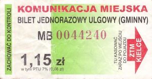 Bilet Kielce 1,15