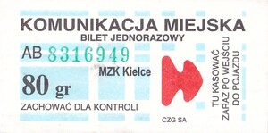 Bilet Kielce 80