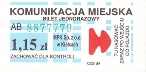 Bilet Kielce 1,15