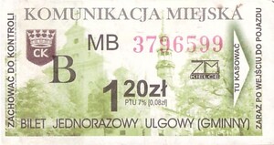 Bilet Kielce 1,20