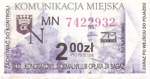Bilet Kielce 2,00