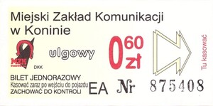 Bilet Konin 0,60