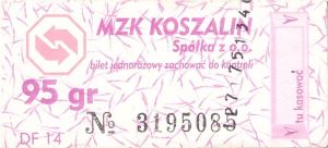 Bilet Koszalin 95