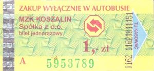 Bilet Koszalin 1