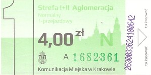 Bilet Kraków 4,00