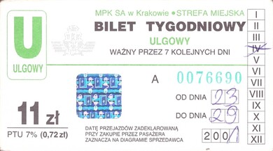 Bilet Kraków 11