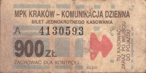 Bilet Kraków 900