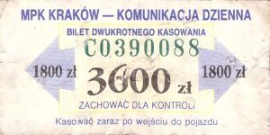 Bilet Kraków 3600