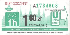 Bilet Kraków 1,60