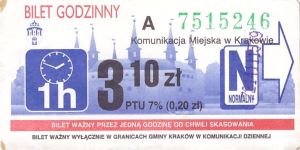 Bilet Kraków 3,10