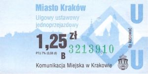 Bilet Kraków 1,25 