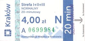 Bilet Kraków 4,00
