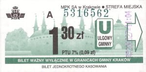 Bilet Kraków 1,30