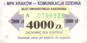 Bilet Kraków 4000