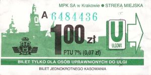 Bilet Kraków 1,00