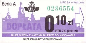 Bilet Kraków 0,10