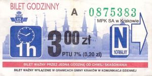 Bilet Kraków 3,00