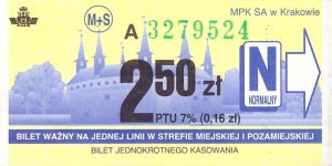 Bilet Kraków 2,50