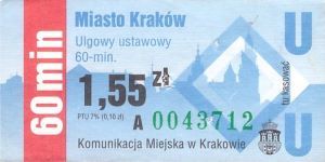 Bilet Kraków 1,55