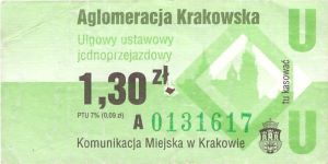 Bilet Kraków 1,30